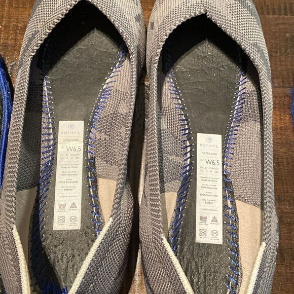 Rothy's Grey Camo Round Toe Flats 6.5 - Picture 3 of 5